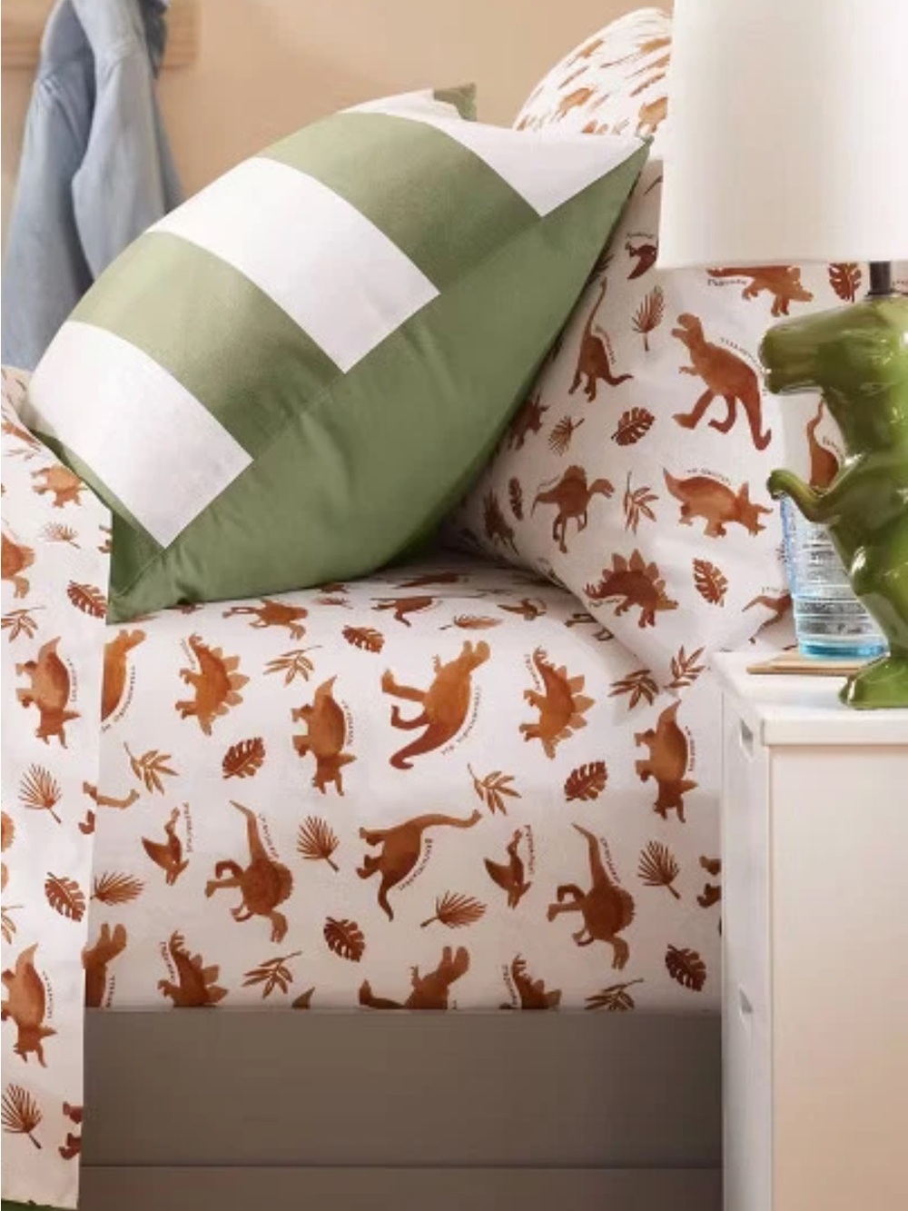 TWIN Dinosaur 3Pc Sheet Set 100% Cotton TC220 Kids Bedding Brushed for Softness - Picture 8 of 9